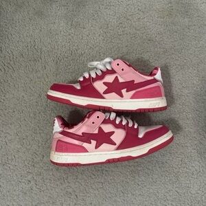 Pink & White Bape SK8 Sta